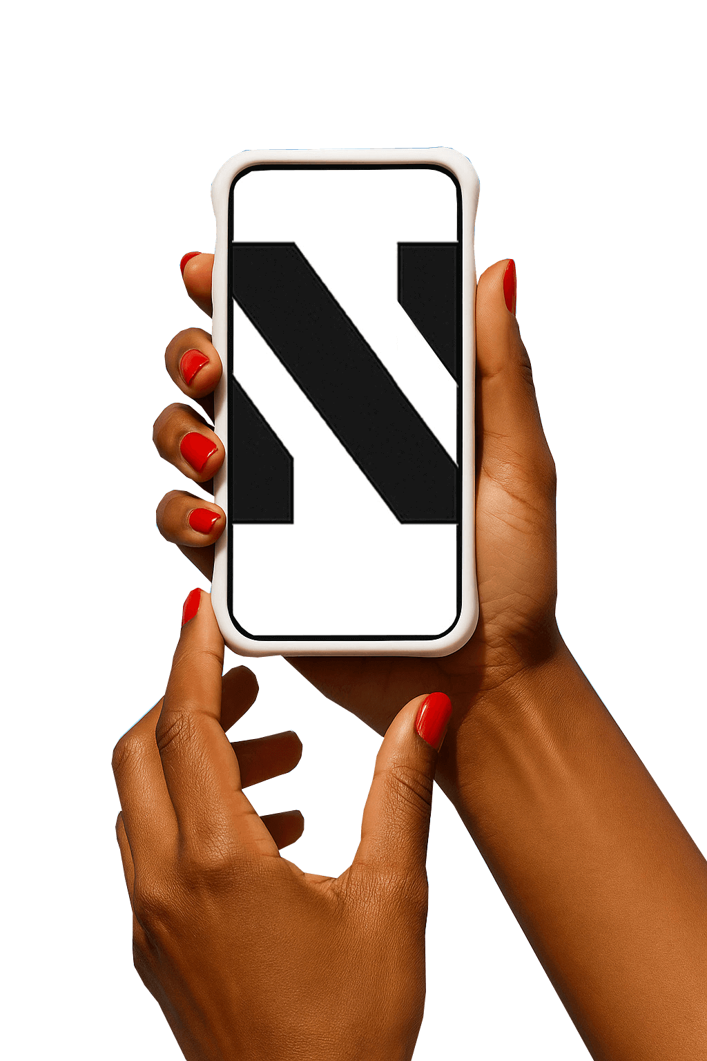 A hand holding a phone 